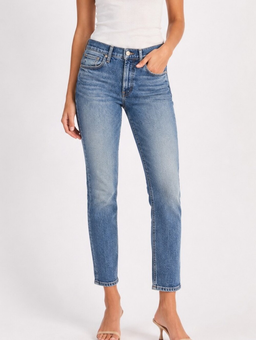 MOTHER The Mid Rise Dazzler Ankle Jeans Other Moods Blue Denim Women - Size 26